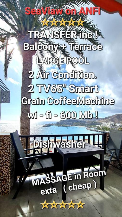 Apartamento Deluxe Seaview-Sunsets !Transfe-R Inc! Pool,2Aircond,2Tv65",600Mb Dishwasher,,2 Beaches,Anfi-View Patalavaca Exterior foto